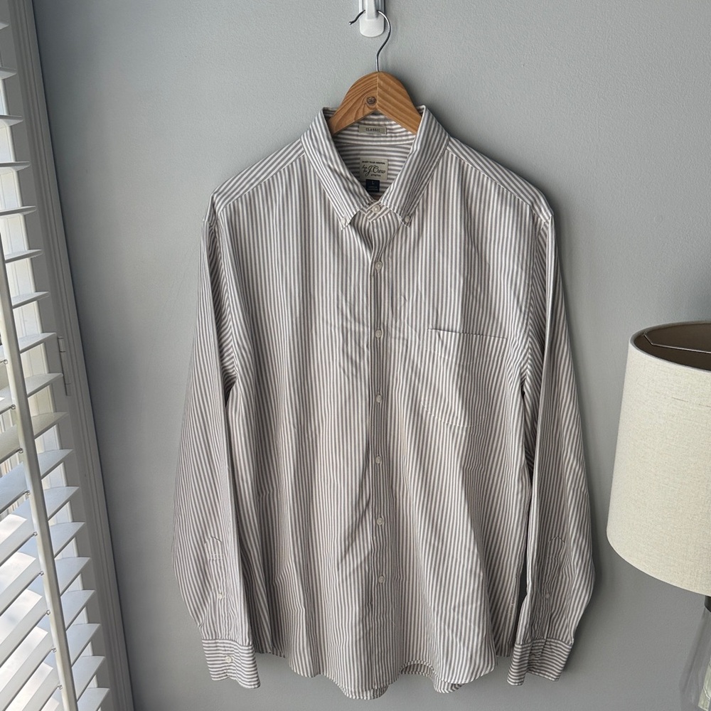 J.Crew Stretch Secret Wash Button Down Shirt in Poplin